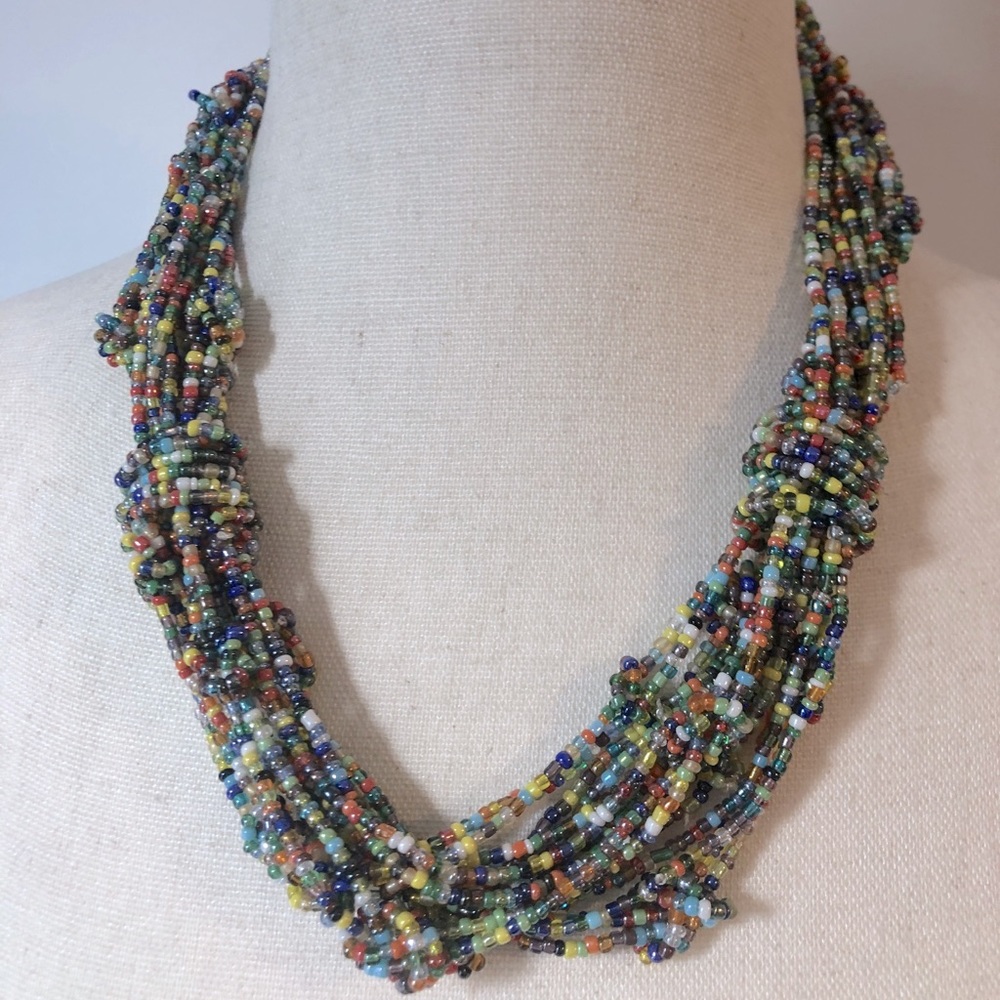 Handmade Beaded Necklace - Multicolor